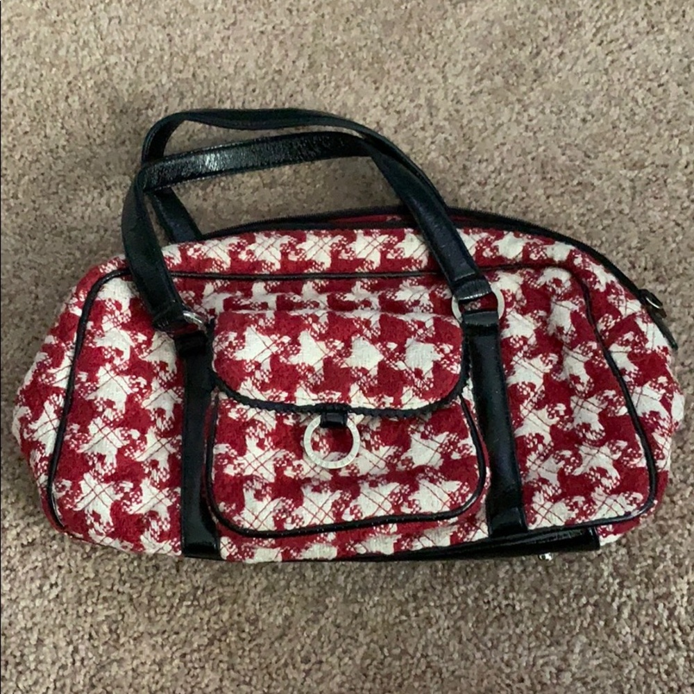 GUC Vera Bradley Houndstooth Tweed Handbag